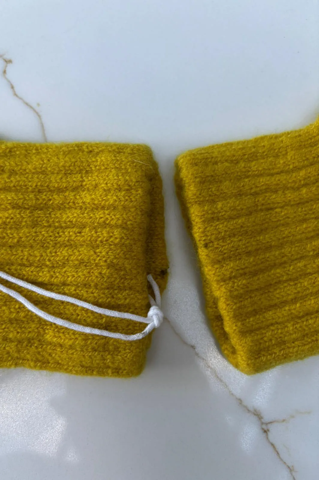 2 ply Lambswool Gloves - Mustard MARKED