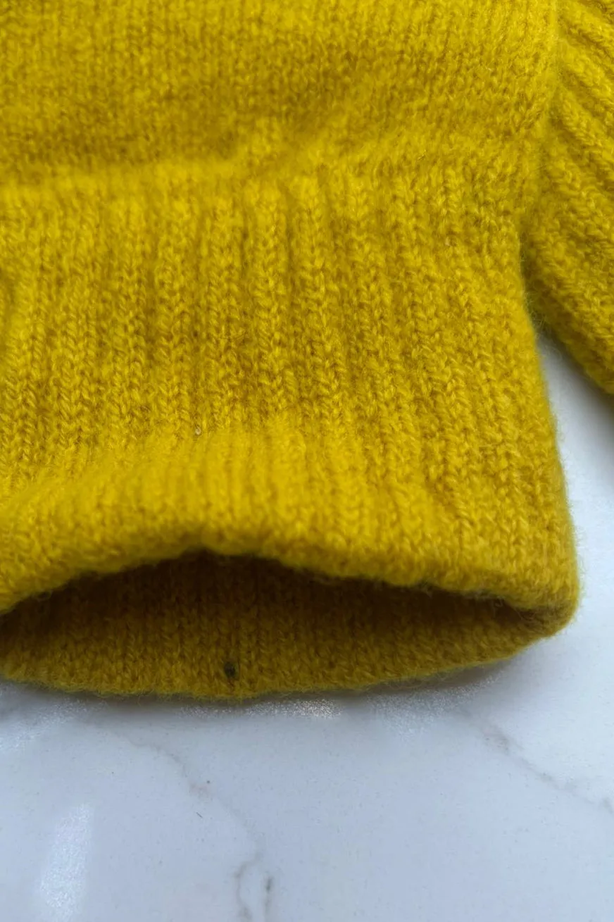 2 ply Lambswool Gloves - Mustard MARKED
