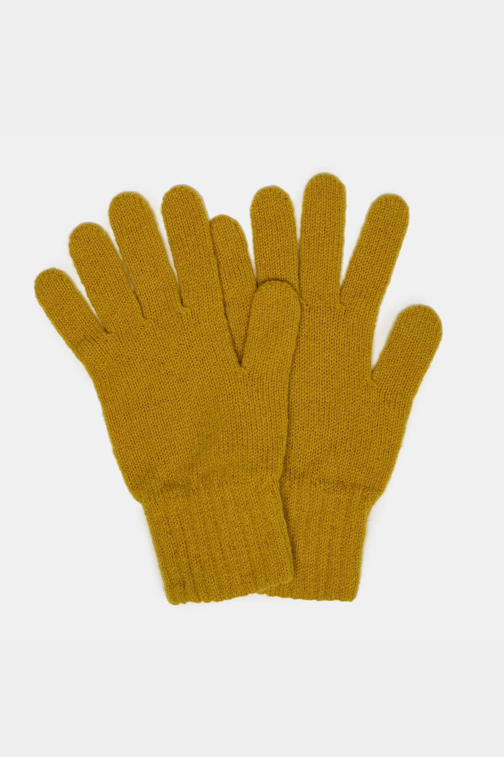 2 ply Lambswool Gloves - Mustard MARKED