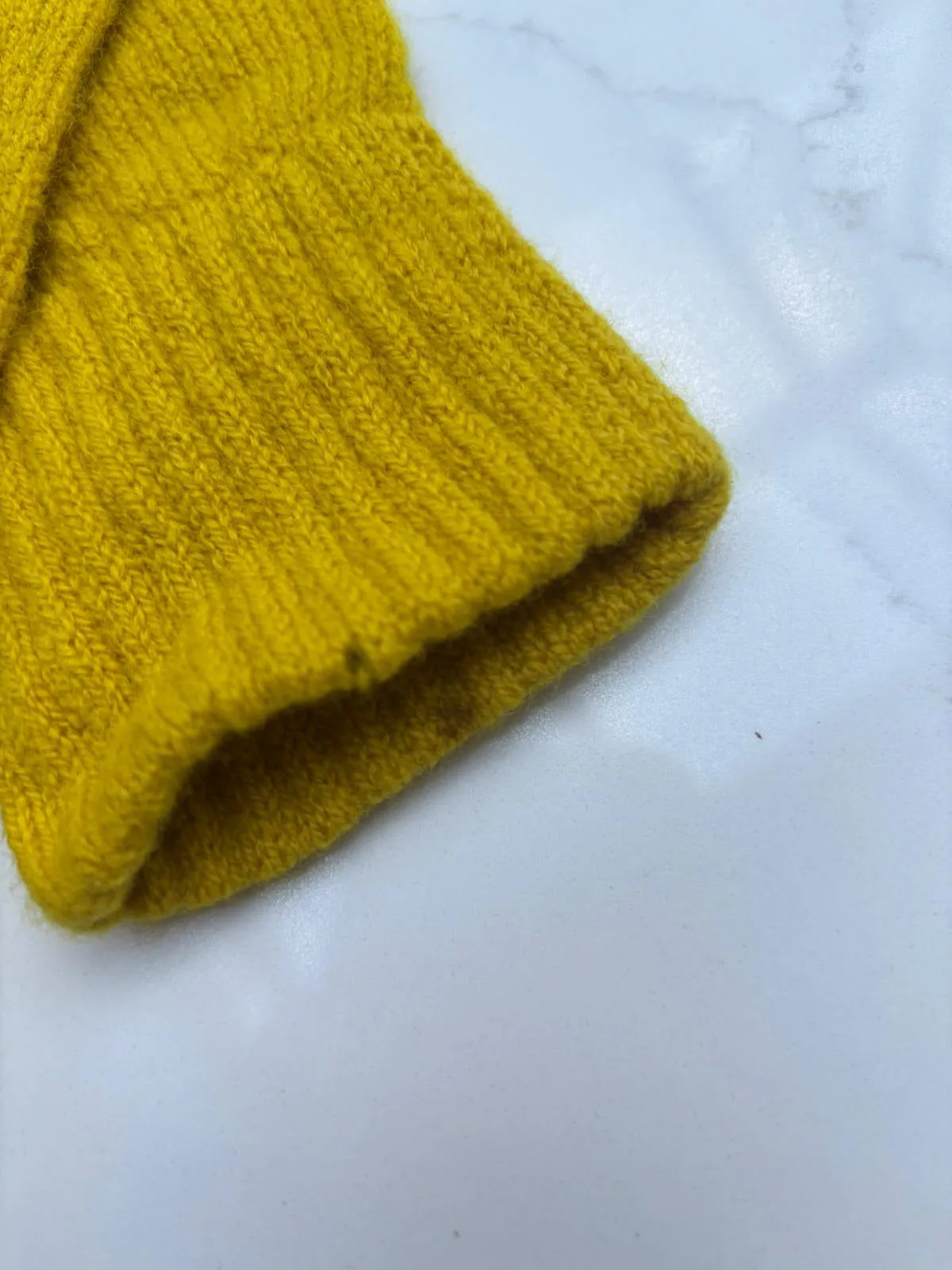 2 ply Lambswool Gloves - Mustard MARKED