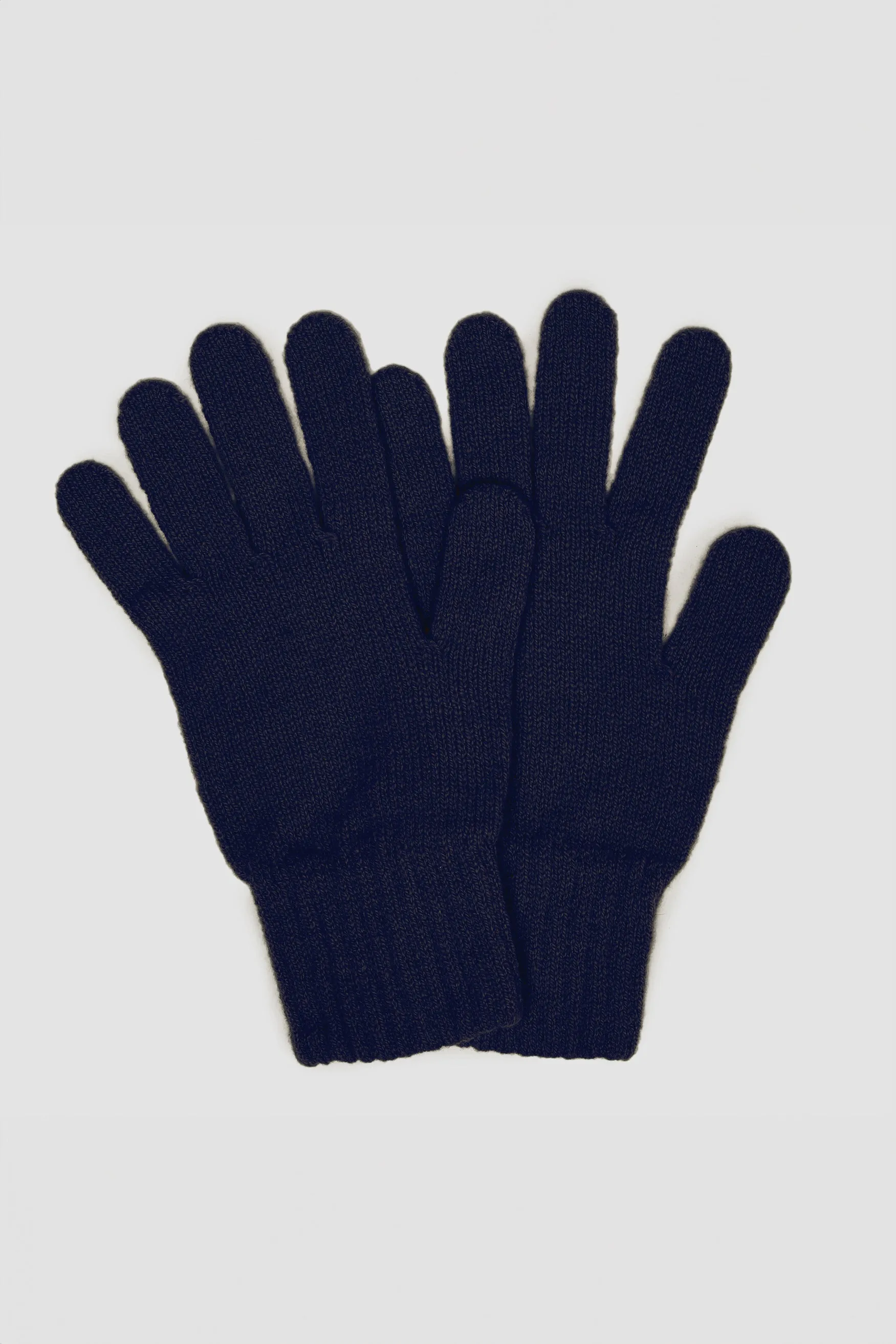 2 ply Lambswool Gloves - Navy