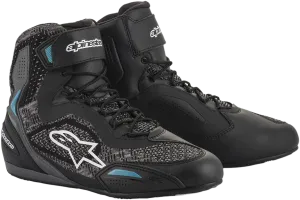 ALPINESTARS Stella Faster-3 Rideknit Shoes - Black/Teal - US 7 251052011707