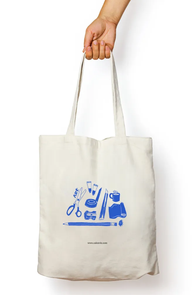 Artful Essentials Minimal Tote Bag with Zipper