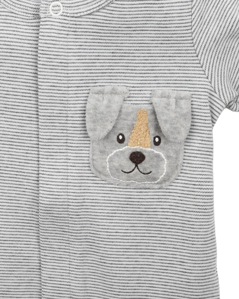 Austin Pkt Dog Zip Onesie
