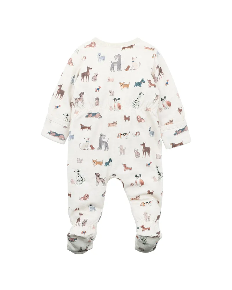 Austin Print LS Zip Onesie