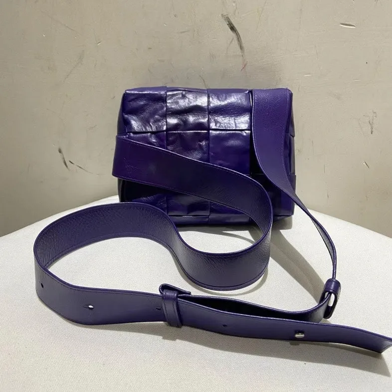 Bottega Veneta Purple Leather Bum Bag Medium