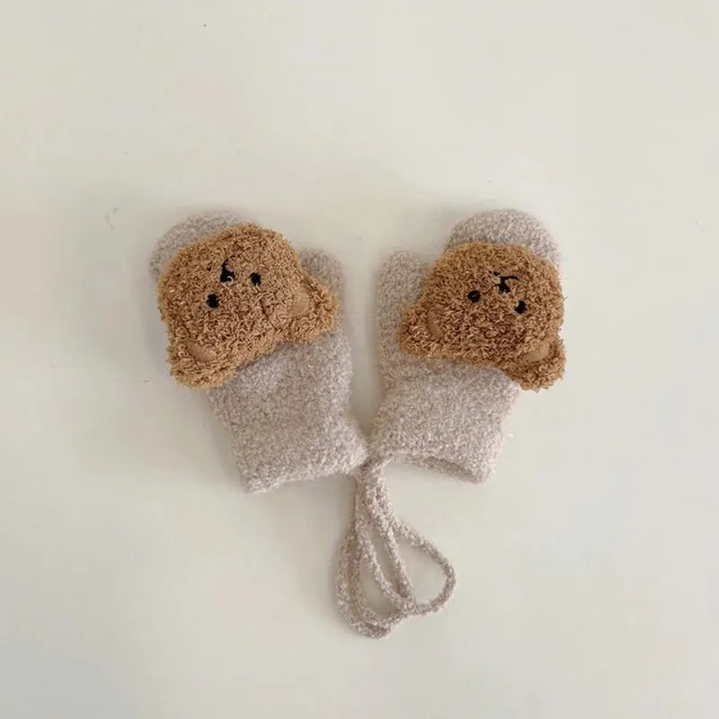 Cartoon Bear Baby Winter Gloves