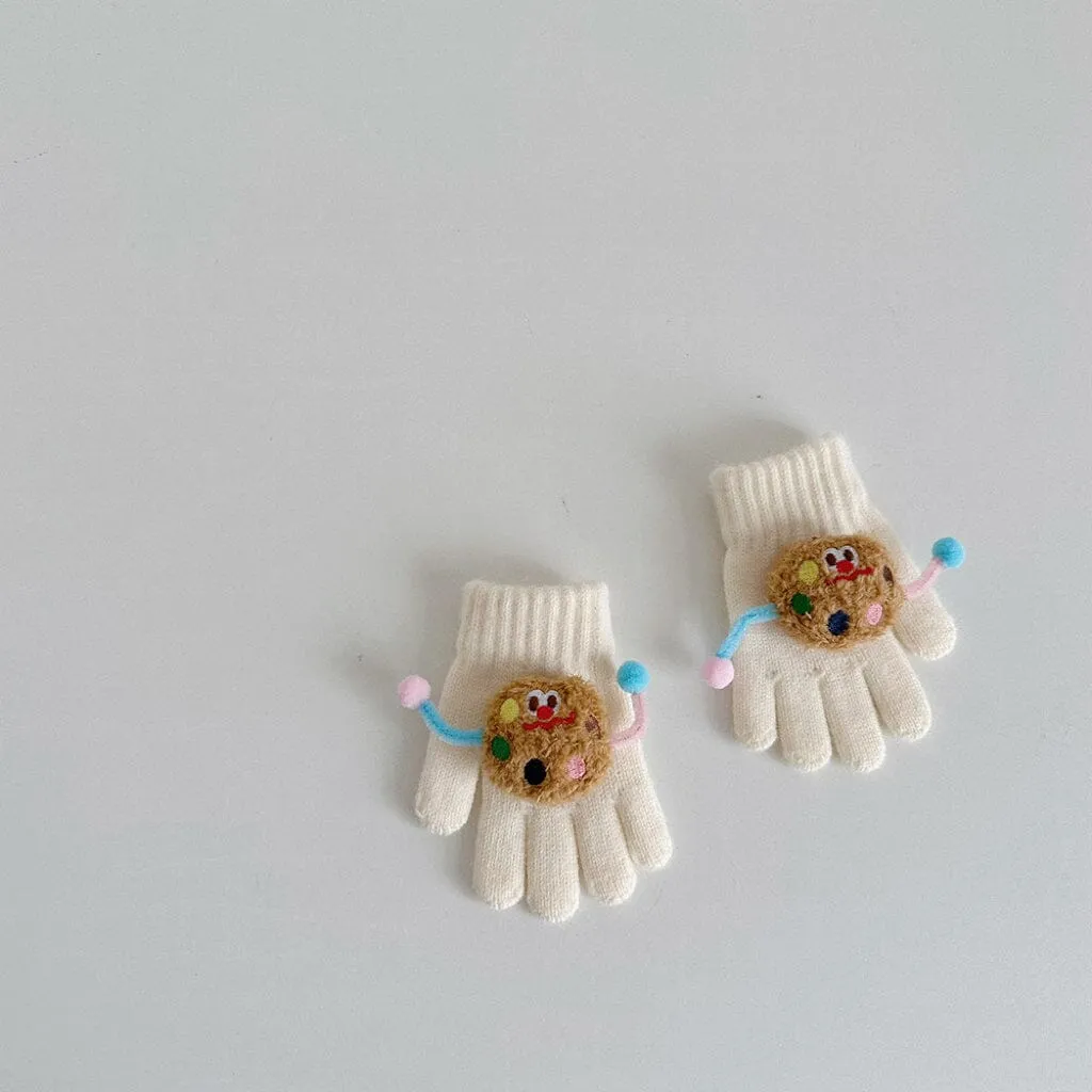 Cartoon Cookies Knitted Gloves