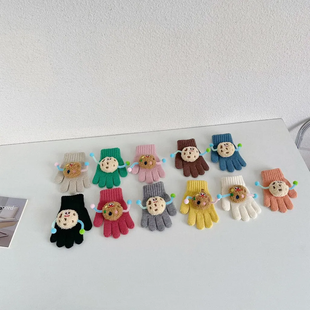 Cartoon Cookies Knitted Gloves