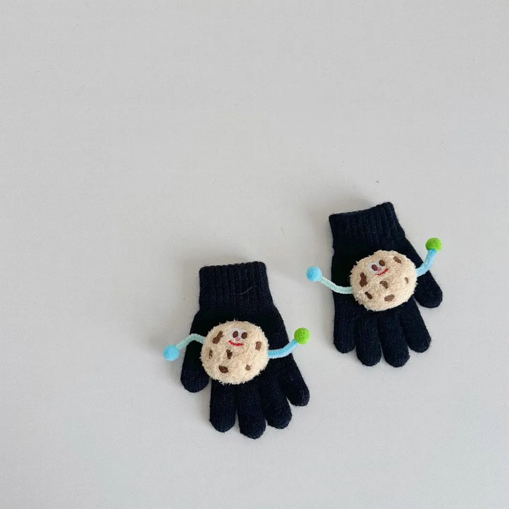 Cartoon Cookies Knitted Gloves