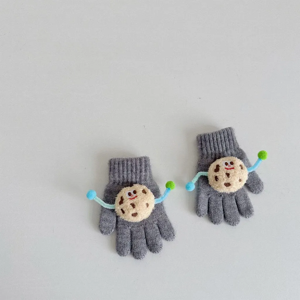 Cartoon Cookies Knitted Gloves