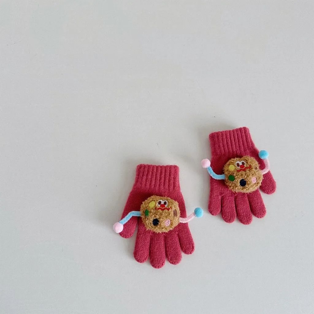 Cartoon Cookies Knitted Gloves