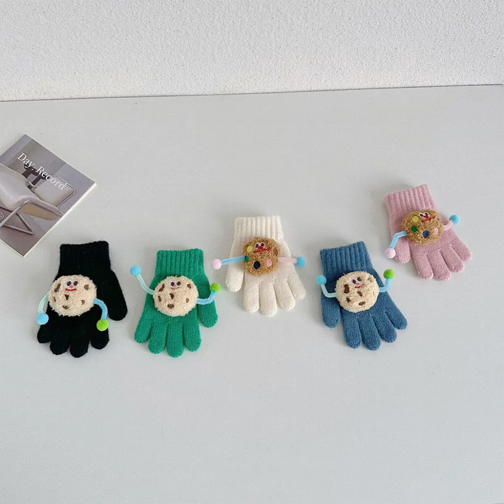 Cartoon Cookies Knitted Gloves