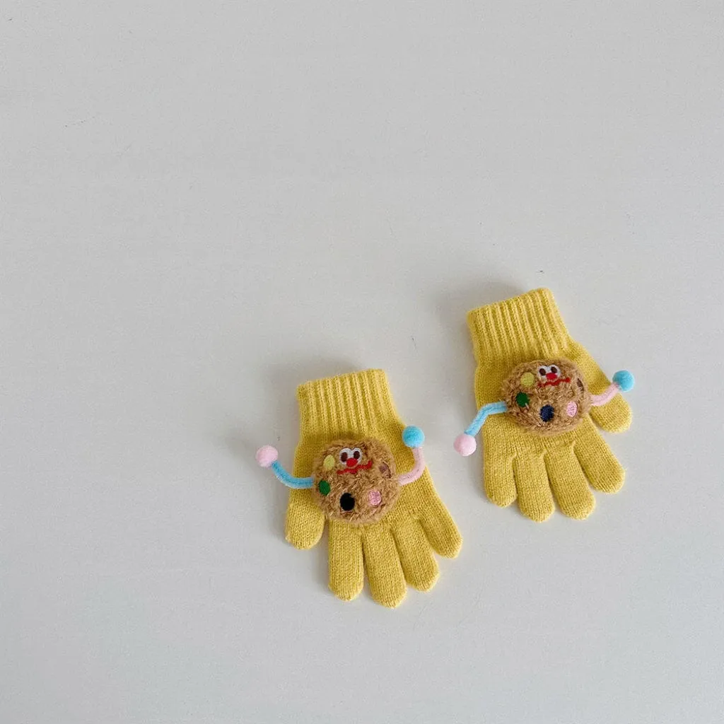 Cartoon Cookies Knitted Gloves