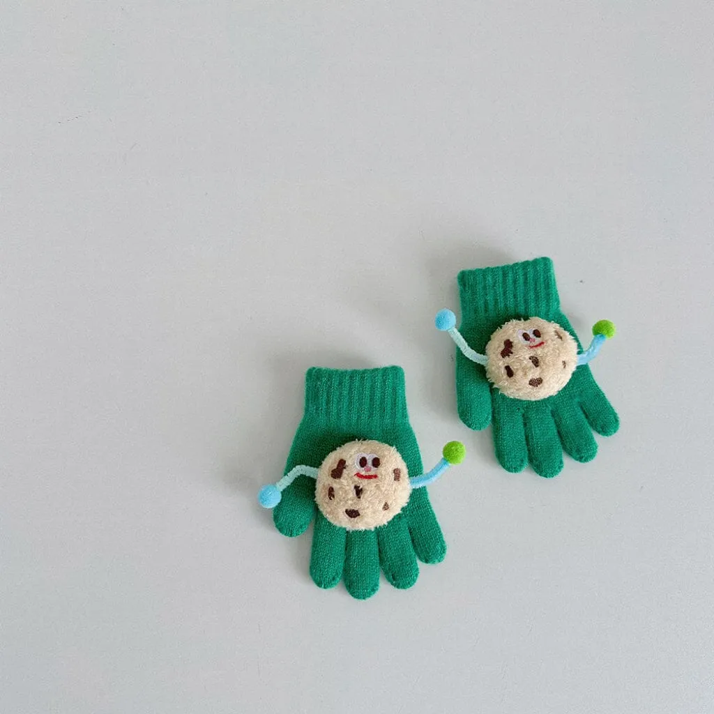 Cartoon Cookies Knitted Gloves