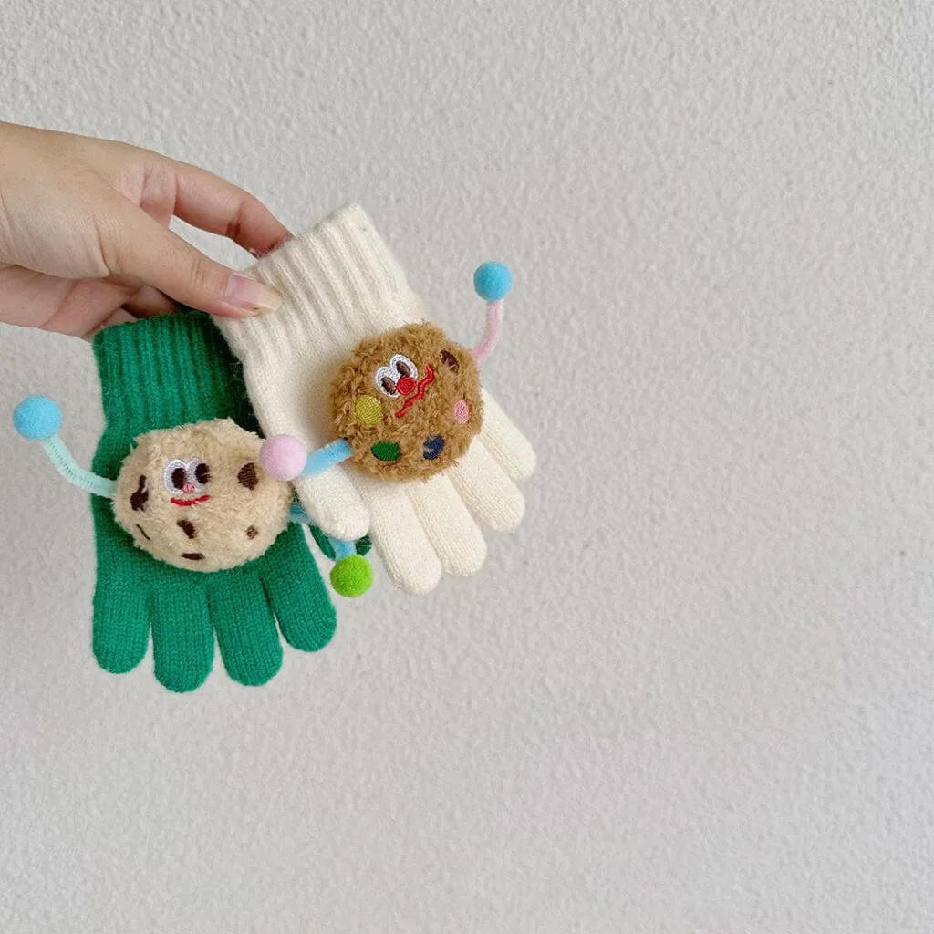 Cartoon Cookies Knitted Gloves