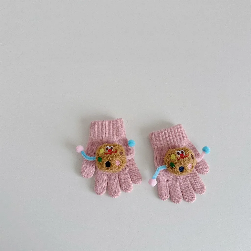 Cartoon Cookies Knitted Gloves