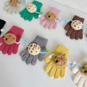 Cartoon Cookies Knitted Gloves