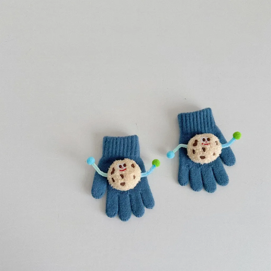 Cartoon Cookies Knitted Gloves