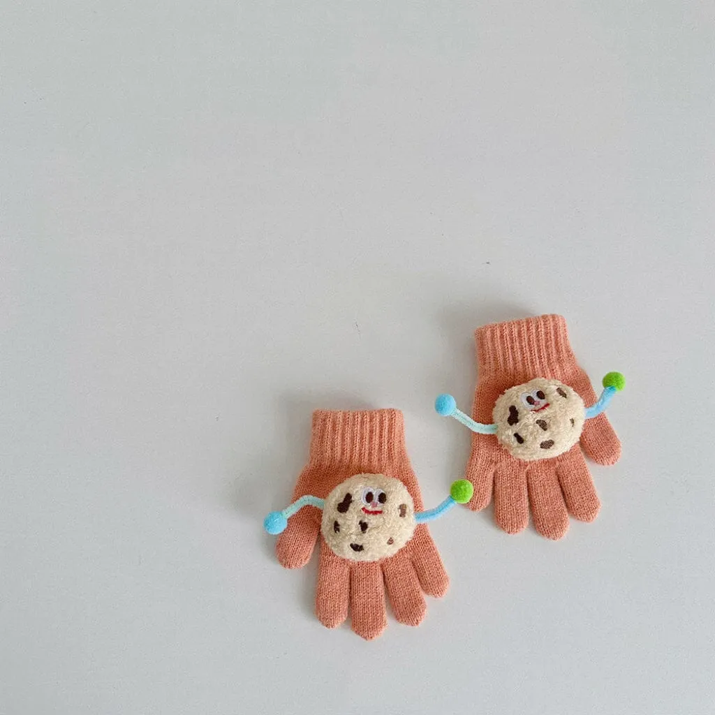 Cartoon Cookies Knitted Gloves
