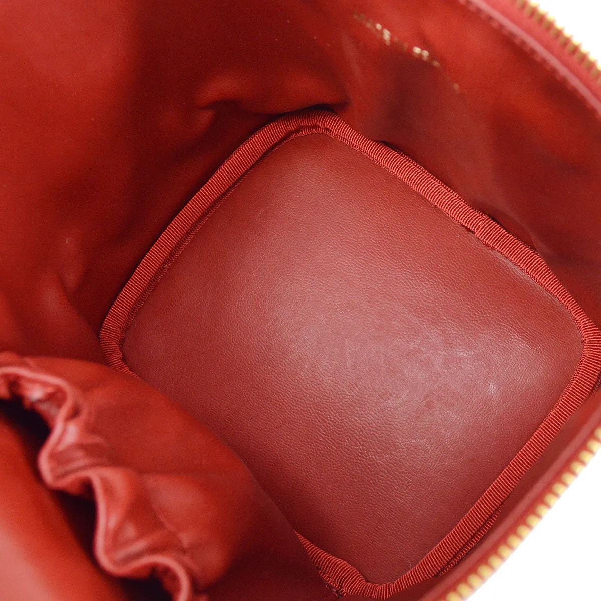 CHANEL 1996-1997 Red Caviar Timeless Vanity Handbag