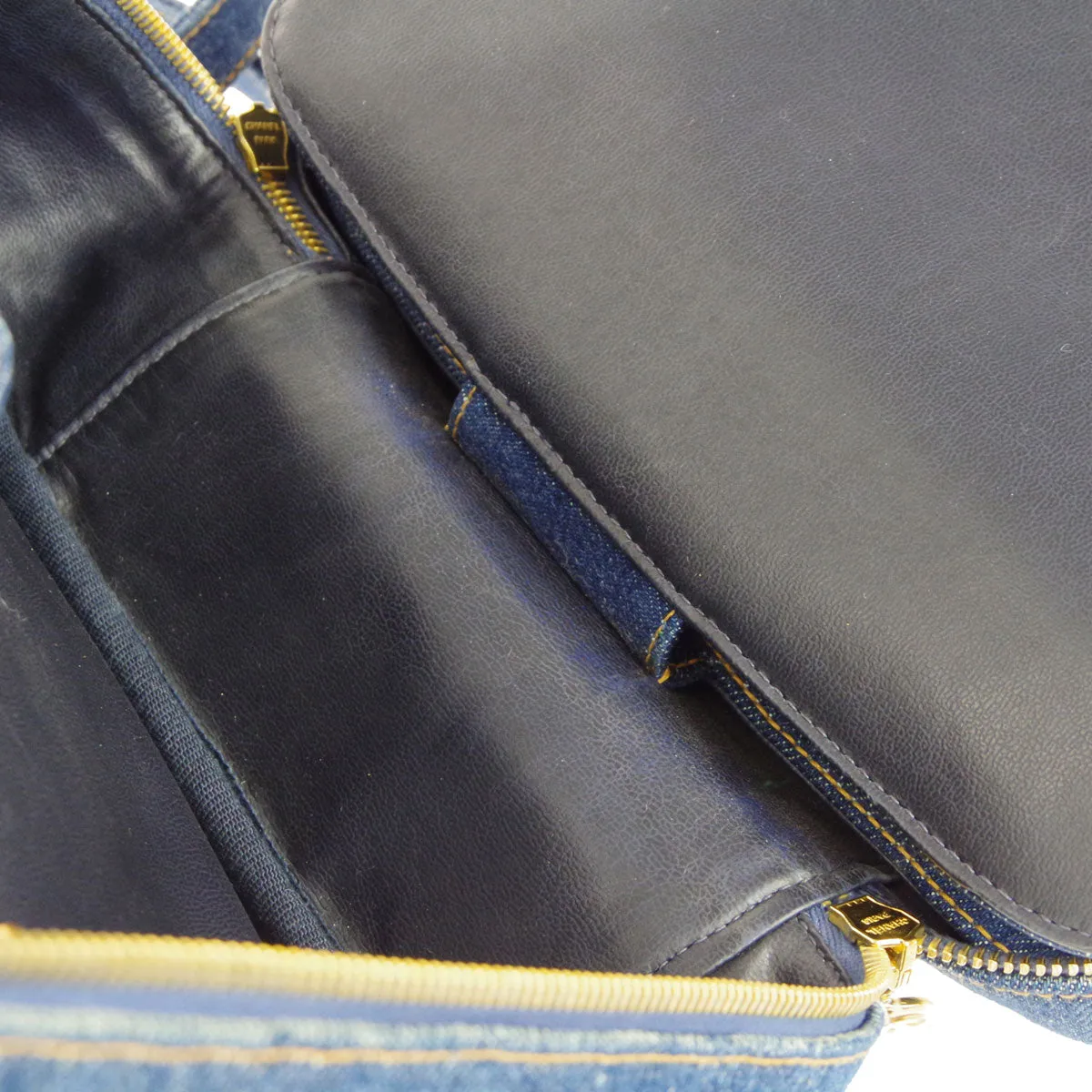 Chanel 1996-1997 Timeless Lunch Box Vanity Handbag 24 Denim