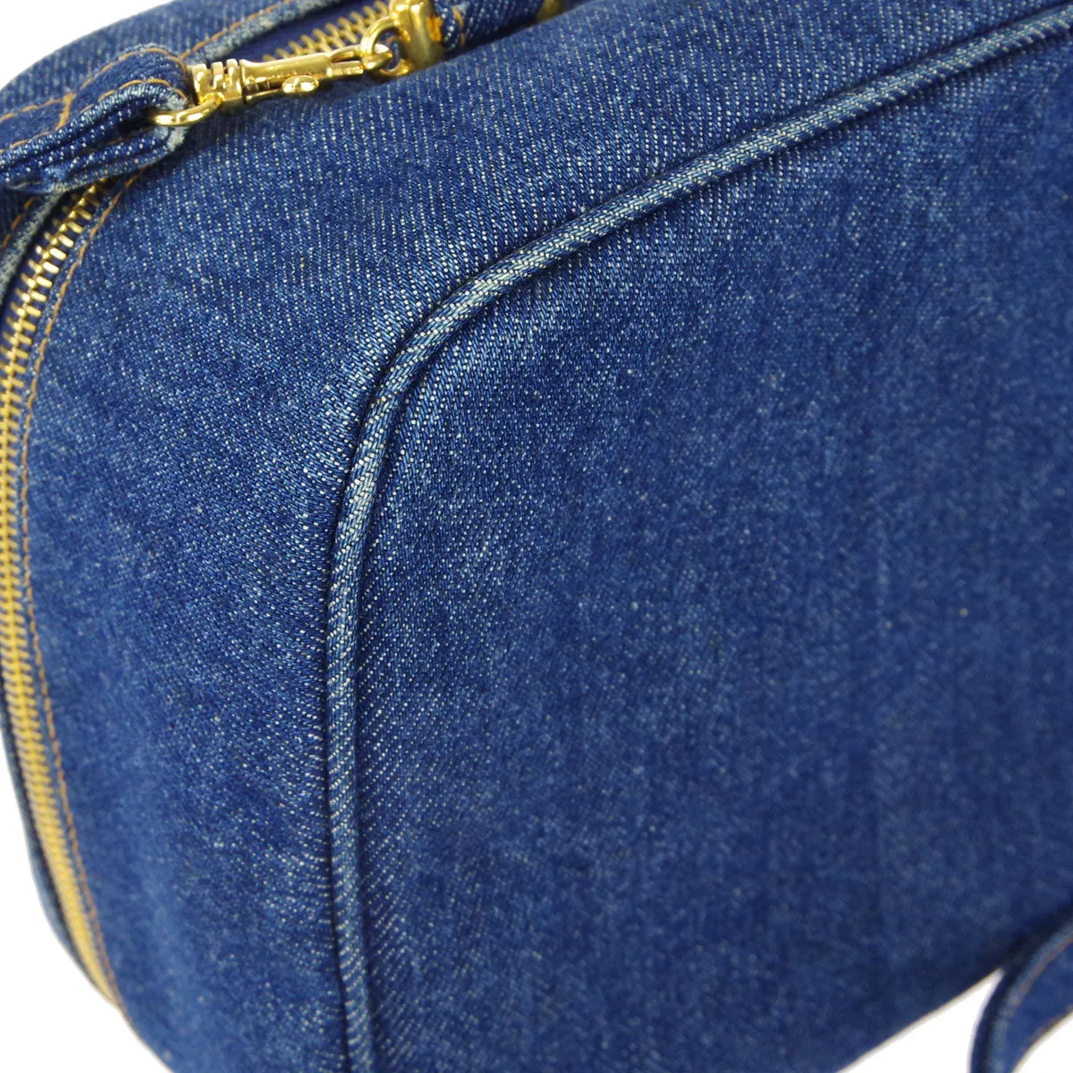 Chanel 1996-1997 Timeless Lunch Box Vanity Handbag 24 Denim
