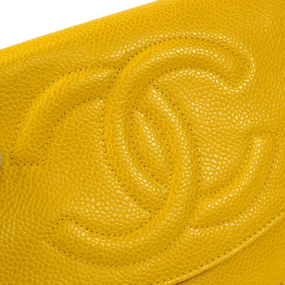 CHANEL 1996-1997 Timeless WOC Yellow Caviar