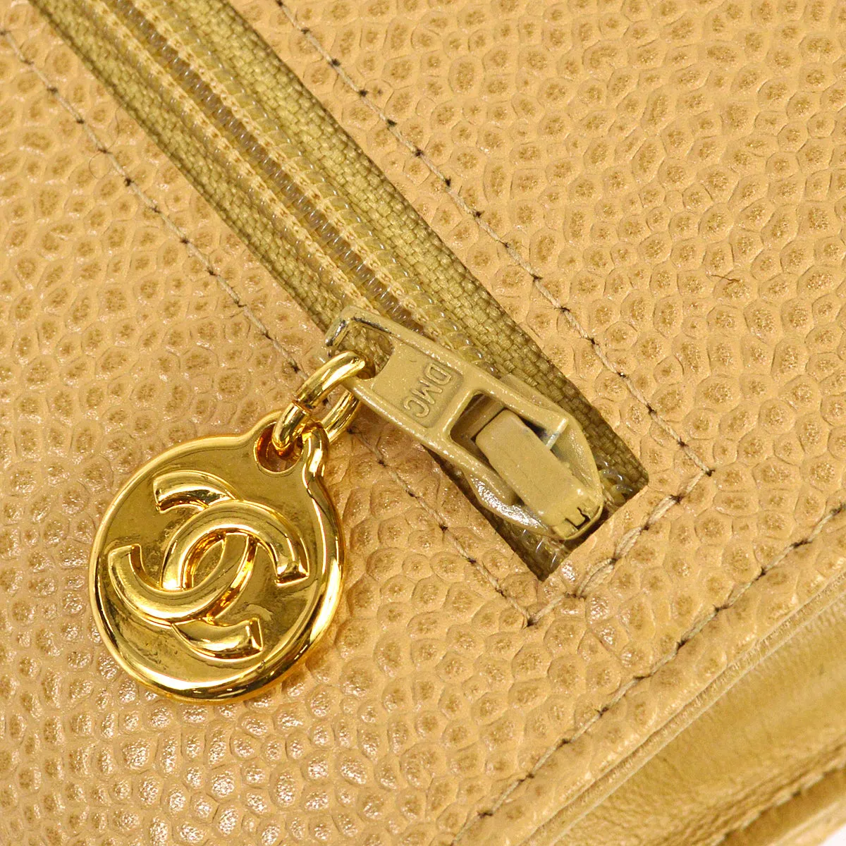 Chanel 1997-1999 Timeless Wallet on Chain WOC Beige Caviar