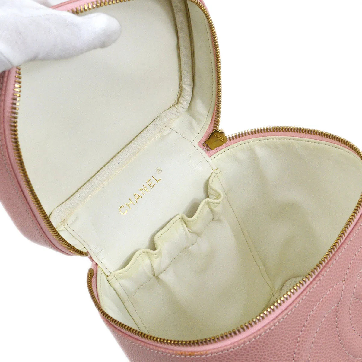 CHANEL 2001-2003 Pink Caviar Timeless Vanity Handbag
