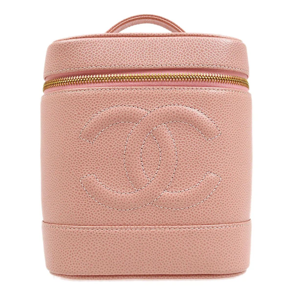 CHANEL 2003-2004 Pink Caviar Timeless Vanity Handbag 85702
