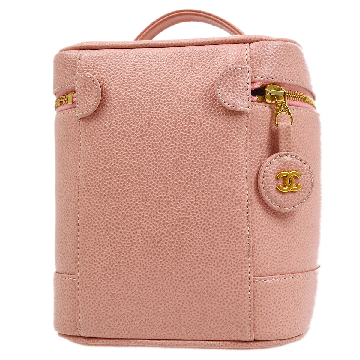 CHANEL 2003-2004 Pink Caviar Timeless Vanity Handbag 85702