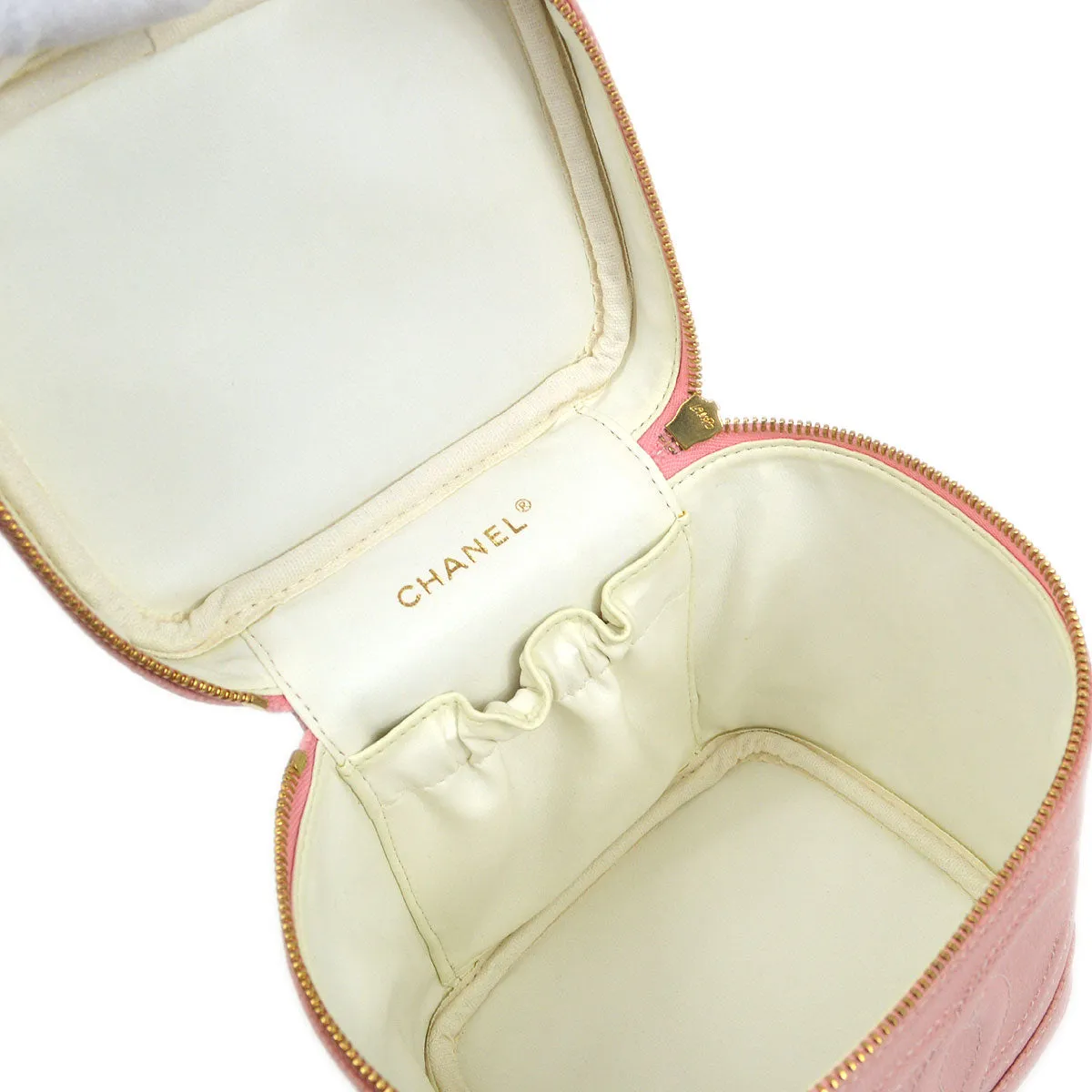 CHANEL 2003-2004 Pink Caviar Timeless Vanity Handbag 85702