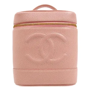 CHANEL 2003-2004 Pink Caviar Timeless Vanity Handbag 85702