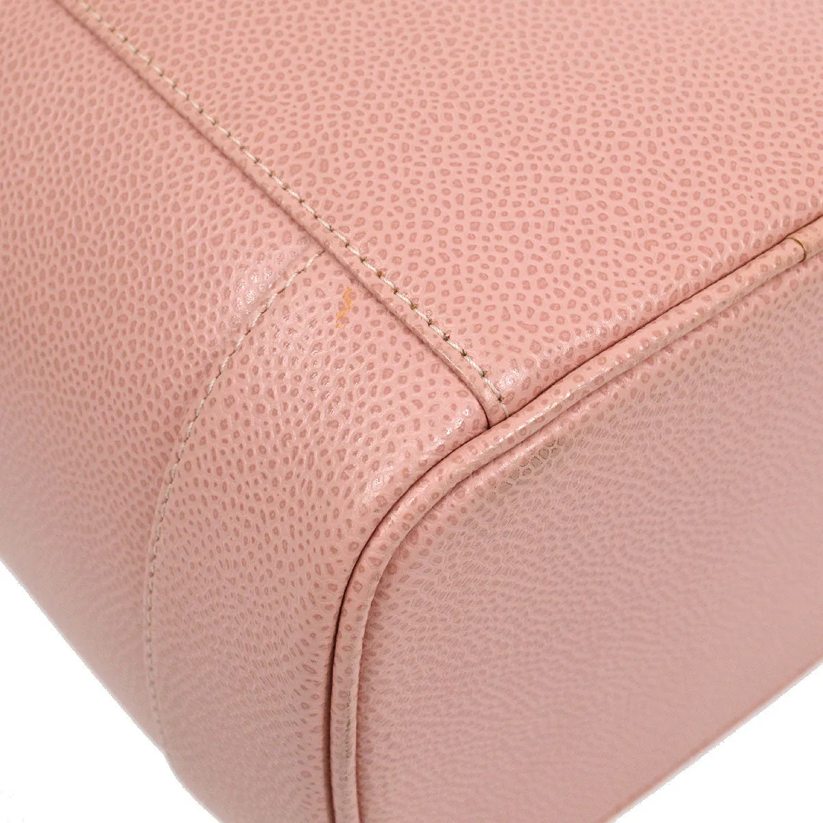 CHANEL 2003-2004 Timeless Vanity Handbag Pink Caviar AK36830k