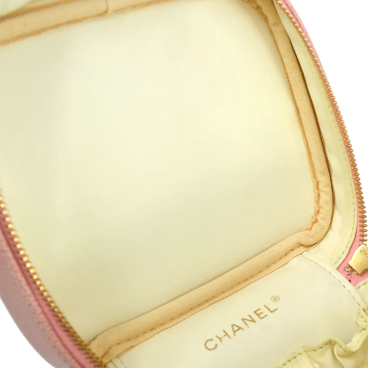 CHANEL 2003-2004 Timeless Vanity Handbag Pink Caviar AK36830k