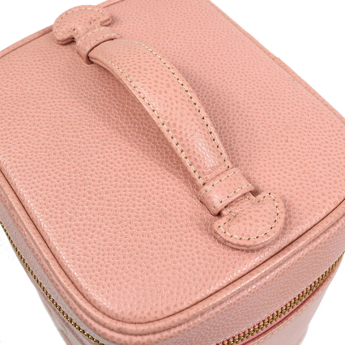 CHANEL 2003-2004 Timeless Vanity Handbag Pink Caviar AK36830k