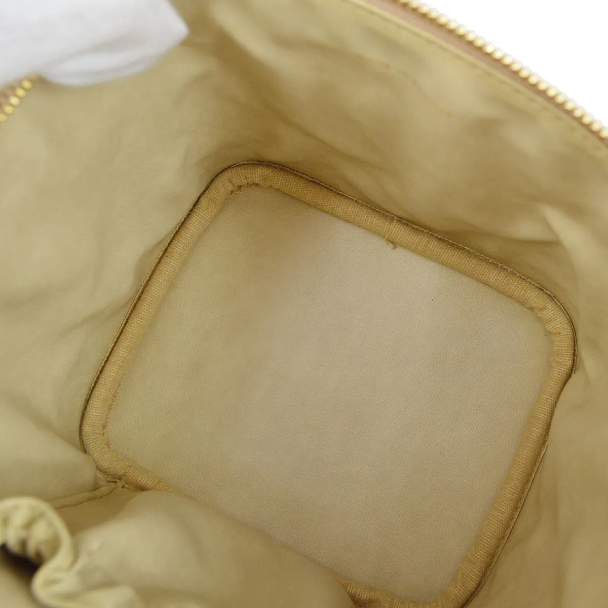 CHANEL 2005-2006 Timeless Vanity Handbag Beige Caviar