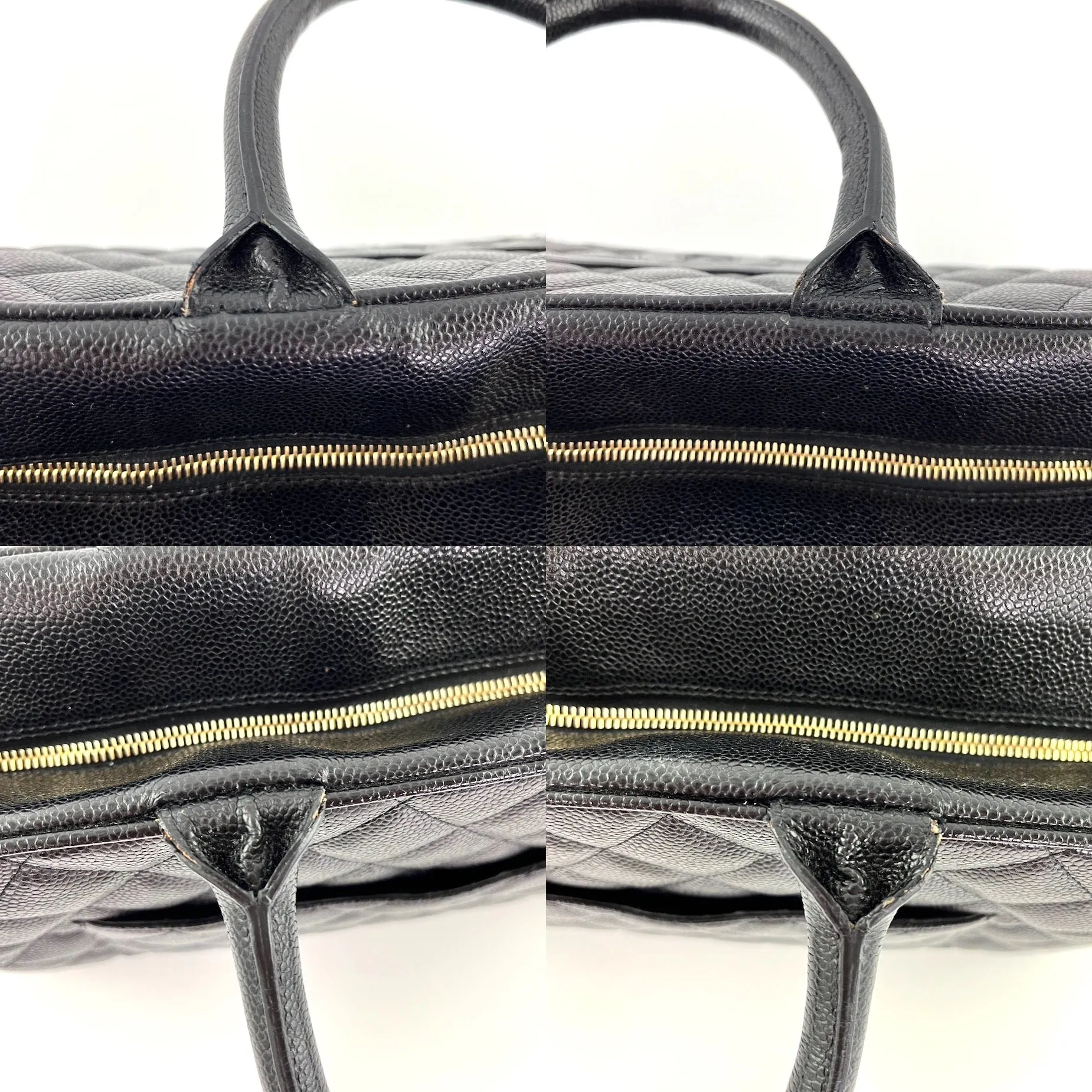 CHANEL Black Timeless Caviar Leather Bowler Bag