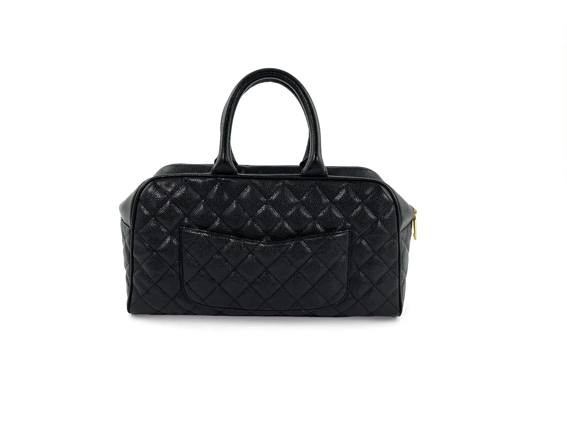 CHANEL Black Timeless Caviar Leather Bowler Bag