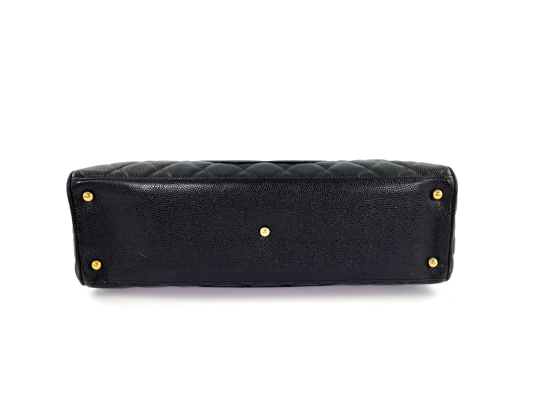 CHANEL Black Timeless Caviar Leather Bowler Bag