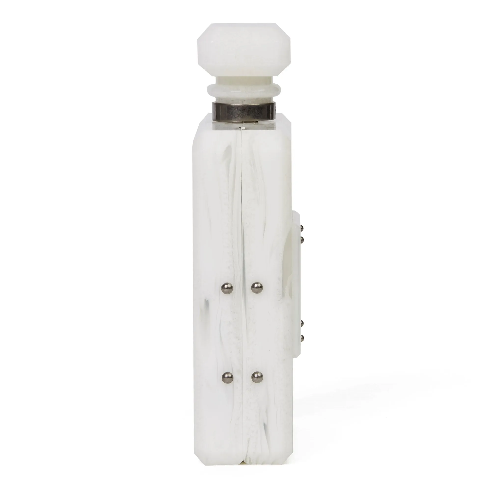 Chanel White Marble Plexiglass Paris-Rome Perfume Bottle Bag
