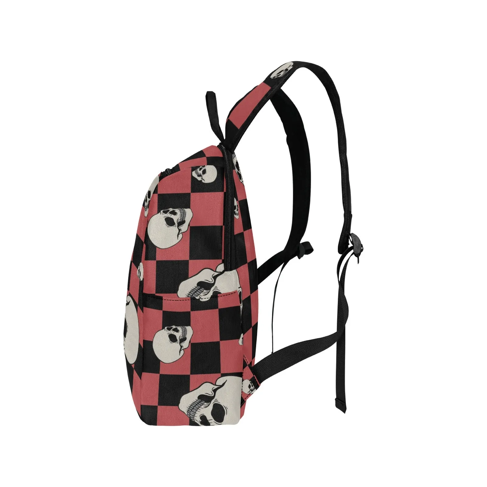 Checkers And Skulls Lightweight Casual Backpack