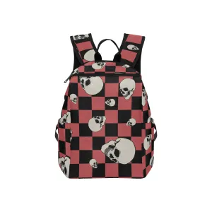 Checkers And Skulls Lightweight Casual Backpack