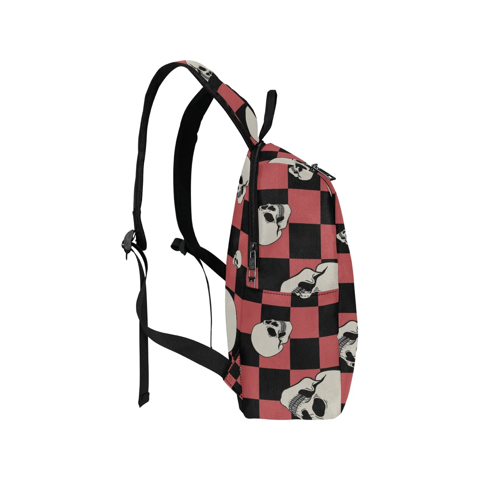 Checkers And Skulls Lightweight Casual Backpack