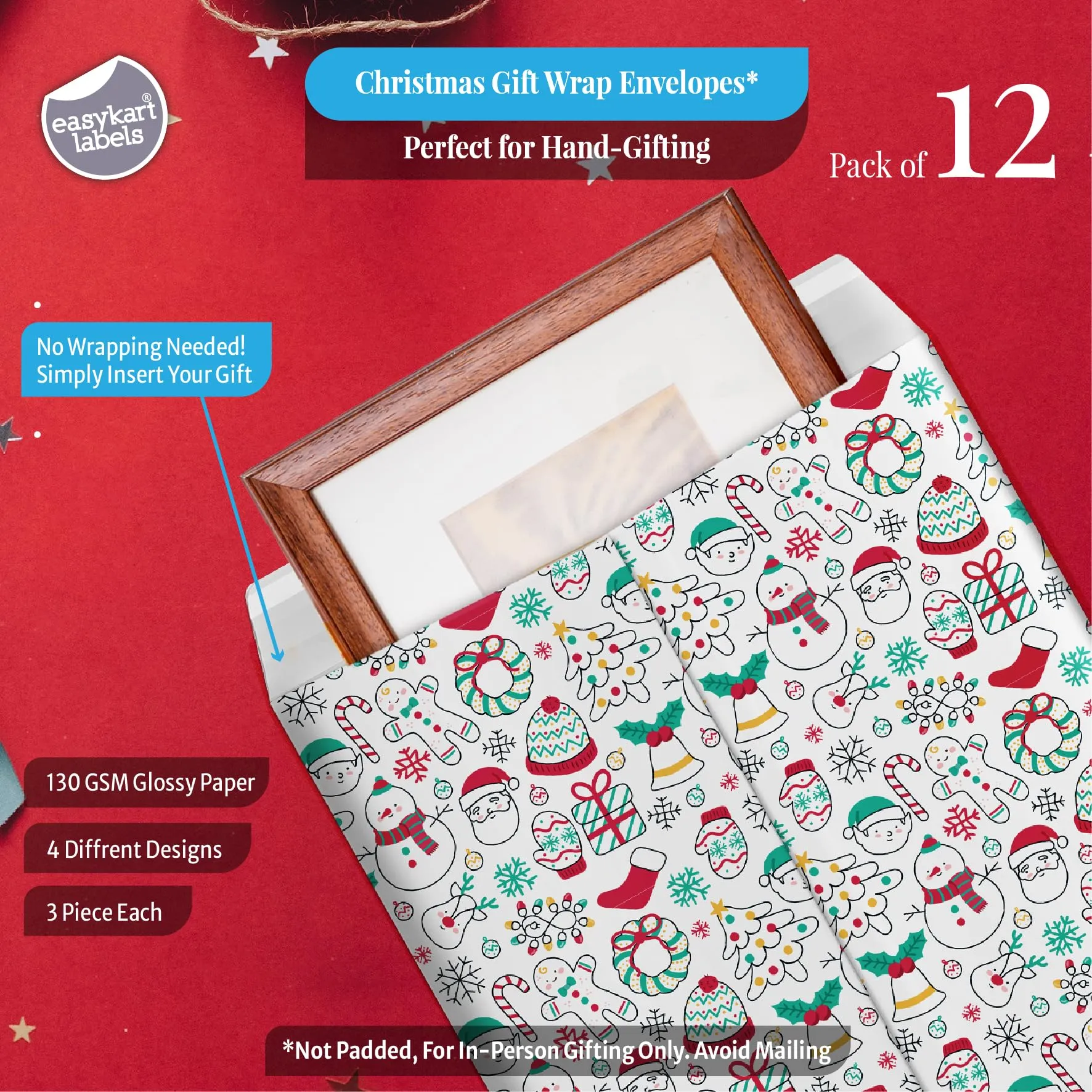 Christmas Gift Wrapping Small Envelopes