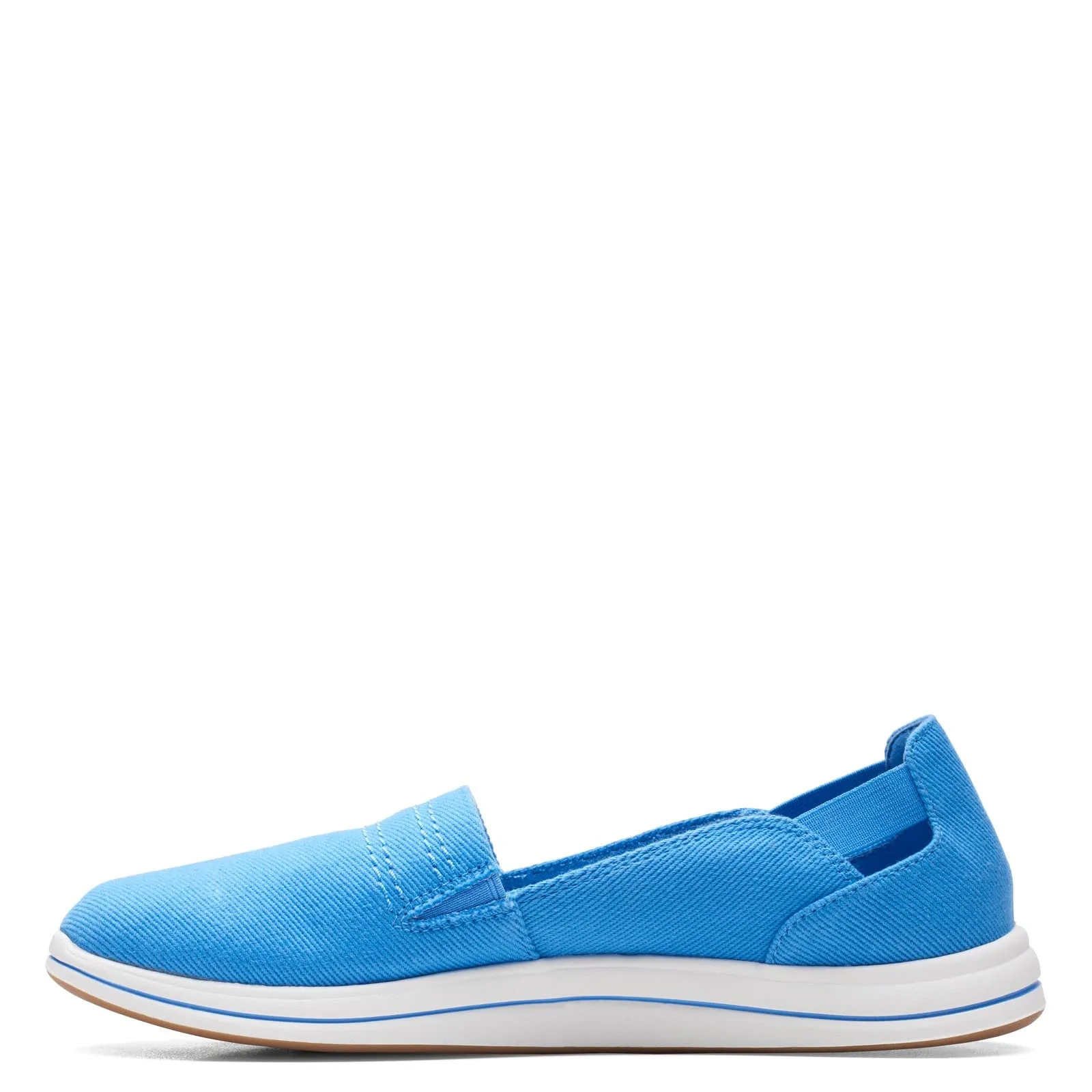 Clarks Women's Breeze Step Loafer, Blue Canvas, 9