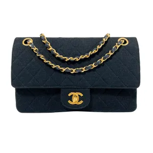 Cotton Timeless Classic Quilted Double Flap Gold Chain Shoulder Bag