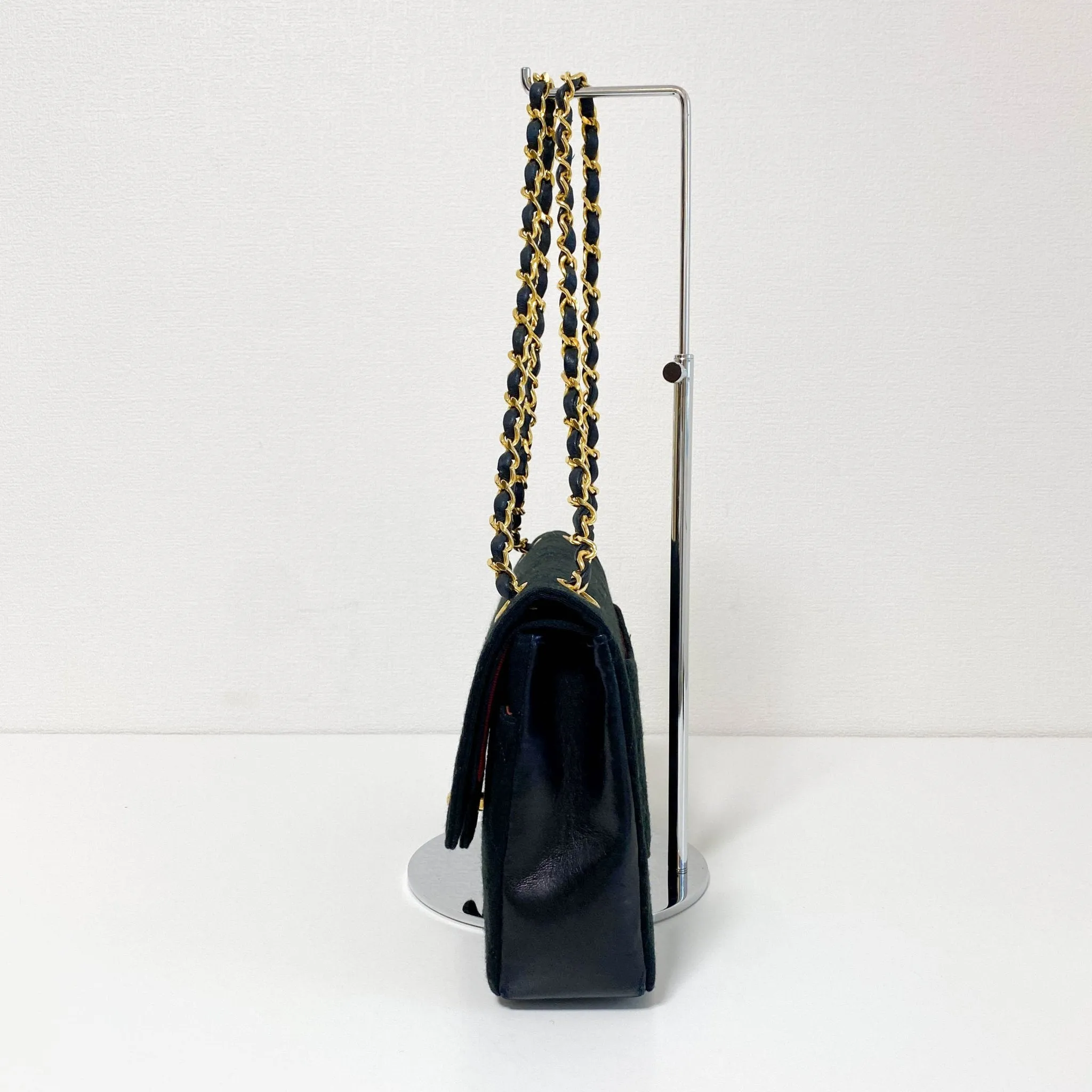 Cotton Timeless Classic Quilted Double Flap Gold Chain Shoulder Bag