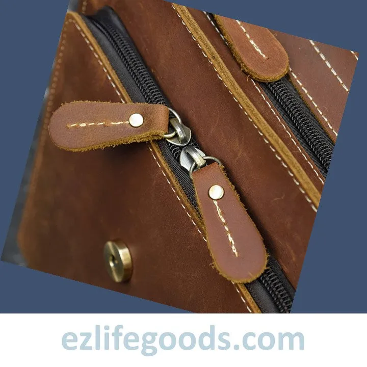 Crazy Horse Leather Crossbody /Shoulder Bag for Men